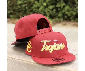 Women's New Era Cardinal USC Trojans Script 9TWENTY Adjustable Hat