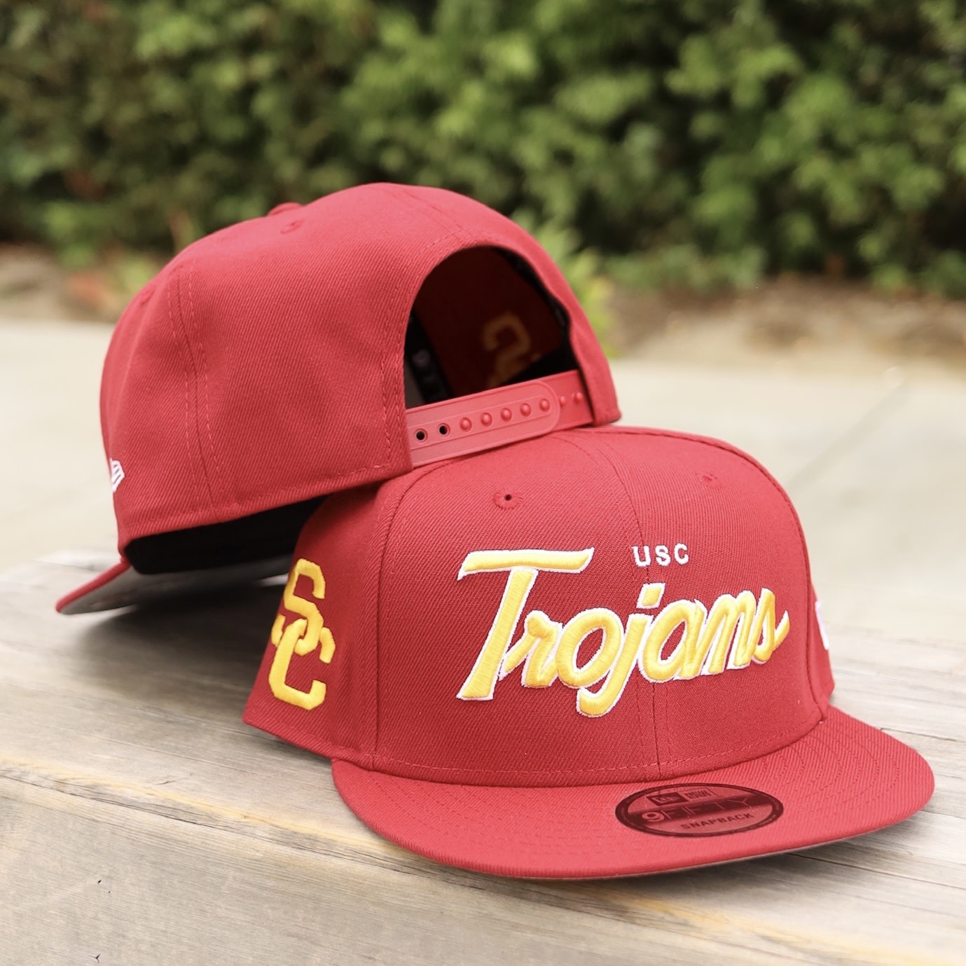 Women's New Era Cardinal USC Trojans Script 9TWENTY Adjustable Hat