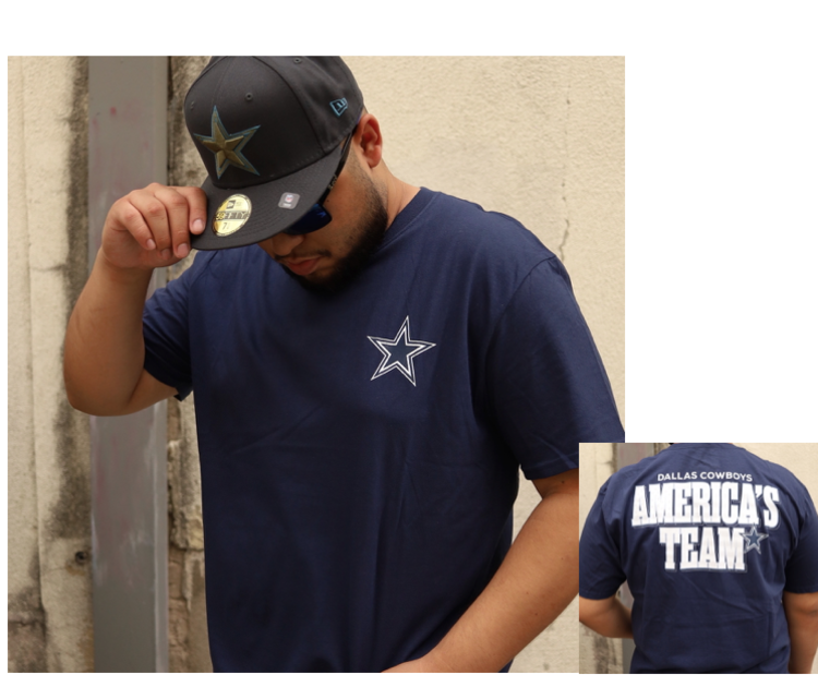 Fanatics Cowboys Navy Slogan S/S Tee