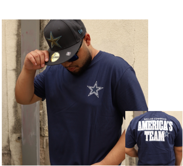 Fanatics Cowboys Navy Slogan S/S Tee