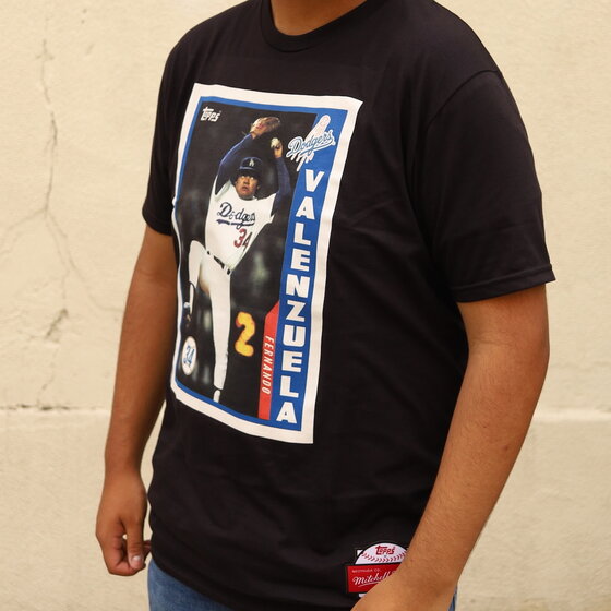 Mitchell and Ness LA Dodgers M&N Portrait Black T-Shirt