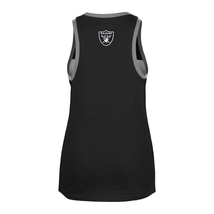 New Era Raiders Women's NE Black White Script Tank