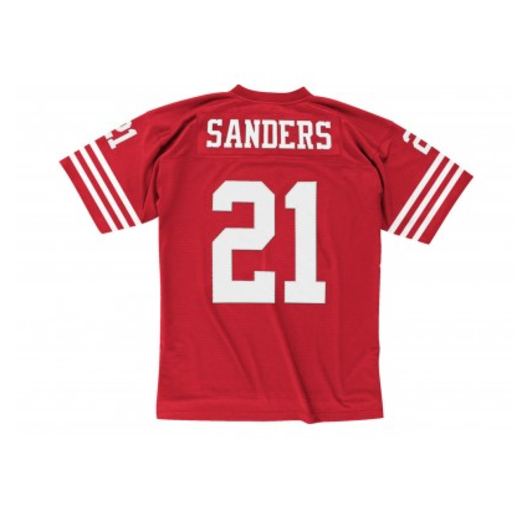 Mitchell and Ness NFL 49ers Men's Mitchell & Ness 1994 Deion Sanders #21 Jersey Red