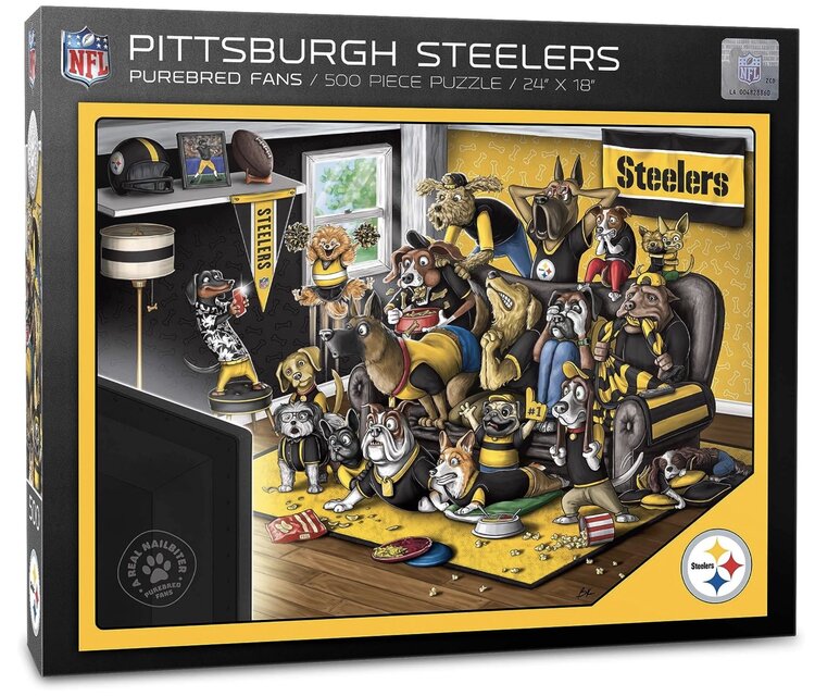 You The Fan Puzzle 500 pcs - Purebred Fans A Real Nailbiter - Pittsburgh Steelers