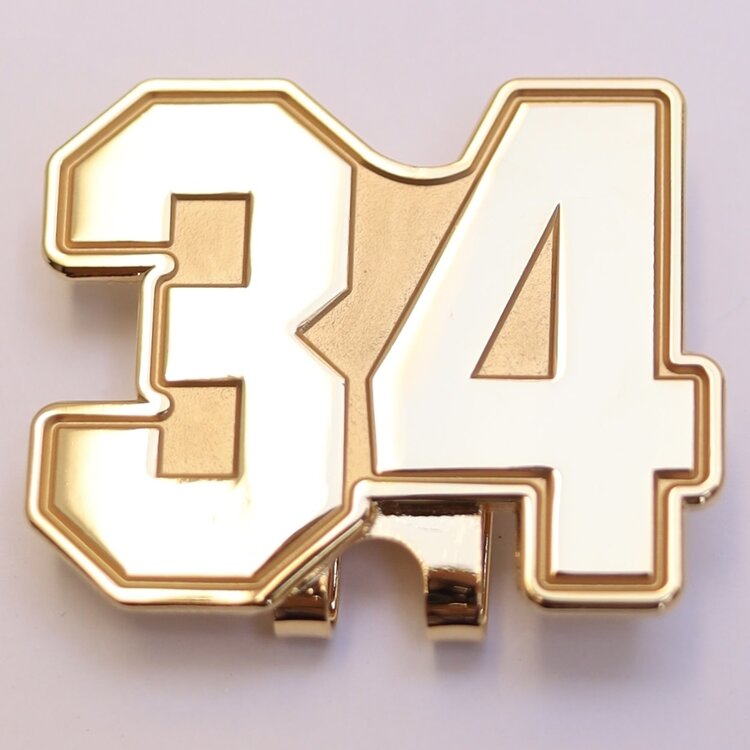 TLR of Downey Gold #34 Hat Clip