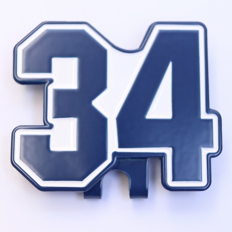 TLR of Downey Number 34 Blue White Hat Clip