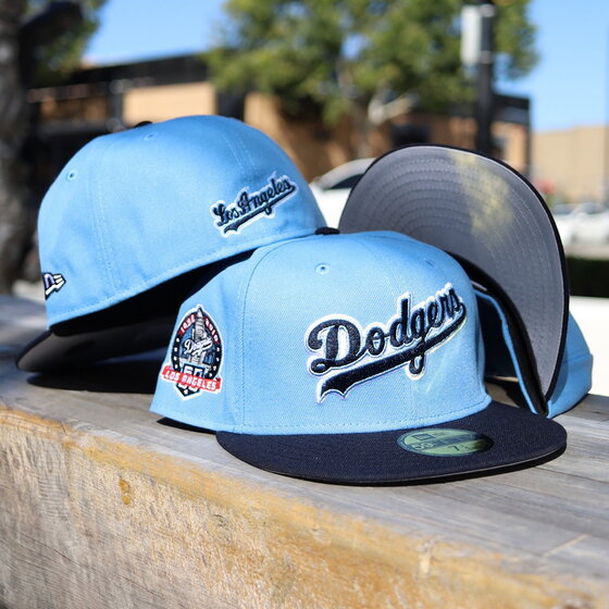 Dodgers Fitted New Era 59FIFTY NorthEast LA Cap Hat Blue Green UV