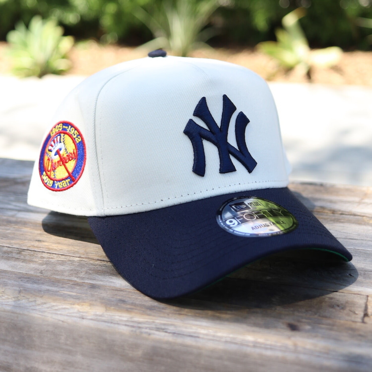 NY Ivory/Navy 50th Year 940 A-Frame Snapback - The Locker Room of