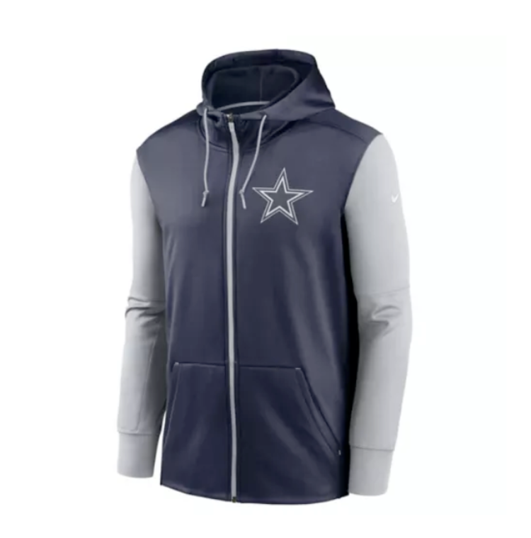 Nike Dallas Cowboys Nike Colorblock Therma Full-Zip Hoodie