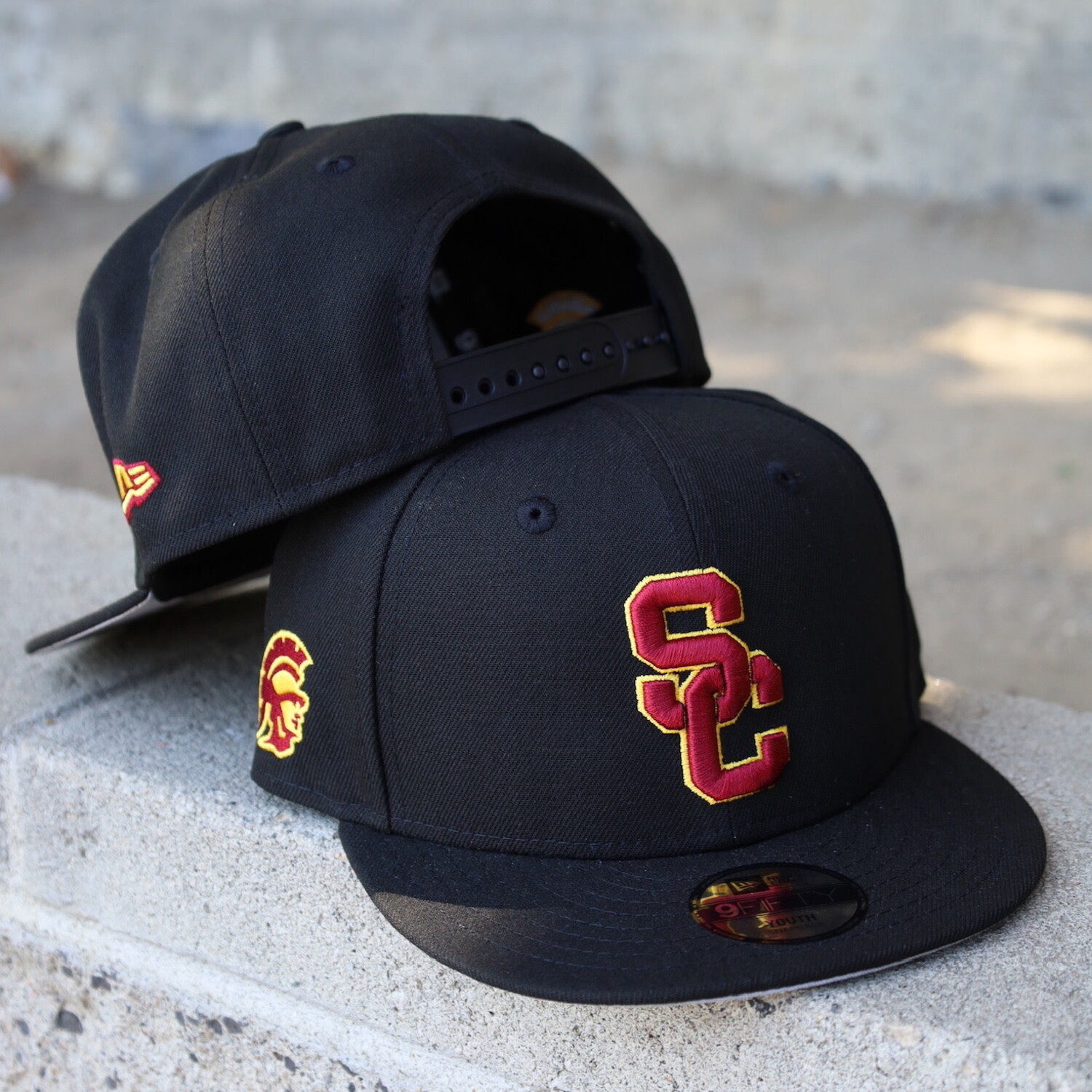 USC Youth Interlock Black Team 950 Snapback - The Locker Room of