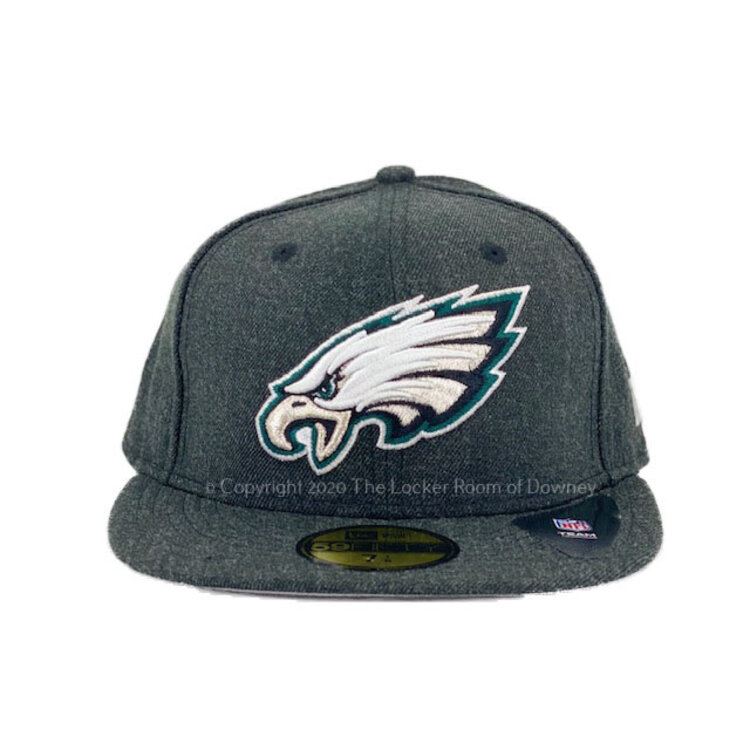 New Era Philadelphia Eagles New Era Heather Action Fitted 5950 Heather Black