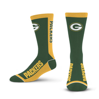 For Bare Feet Sportswear NFL Men's MVP Socks Green Bay Packers Large