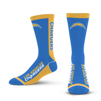 For Bare Feet Sportswear NFL Men's MVP Socks LA Chargers Large