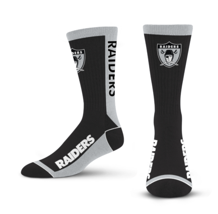 For Bare Feet Sportswear NFL Men's MVP Socks Raiders Large