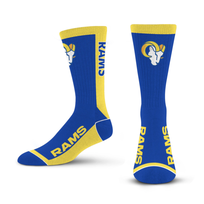 For Bare Feet Sportswear NFL Men's MVP Socks LA Rams Large