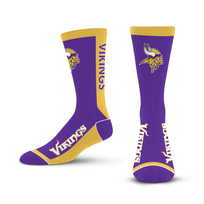 For Bare Feet Sportswear NFL Men's MVP Socks Minnesota Vikings Large
