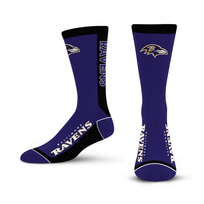 For Bare Feet Sportswear NFL Men's MVP Socks Baltimore Ravens Large