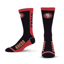 For Bare Feet Sportswear NFL Men's MVP Socks San Francisco 49ers Large