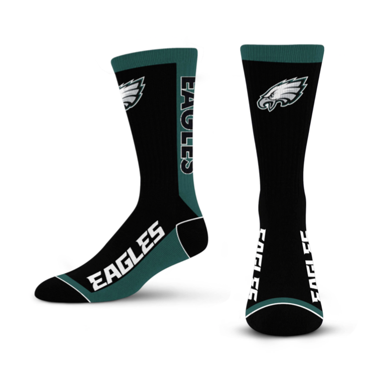 For Bare Feet Sportswear NFL Men's MVP Socks Philadelphia Eagles Large