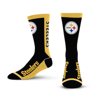 For Bare Feet Sportswear NFL Men's MVP Socks Pittsburgh Steelers Large