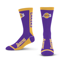For Bare Feet Sportswear NBA Men's MVP Socks Los Angeles Lakers Large