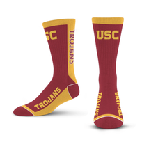For Bare Feet Sportswear NCAA Men's MVP Socks USC Trojans Large