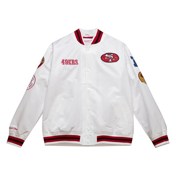 San Francisco 49ers Mitchell & Ness Men's Lightweight Satin Jacket - Gold Gold / M