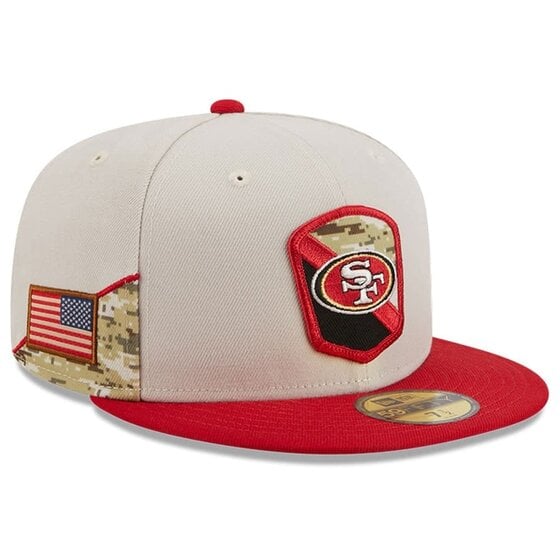 NEW ERA SAN FRANCISCO 49ERS GOTHIC SCRIPT 40TH ANNIVERSARY SIDE PATCH  59FIFTY FITTED HAT-BLACK/RED