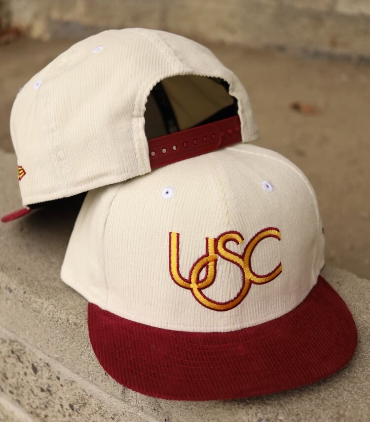 New Era USC Retro Cord Ivory/Cardinal 950