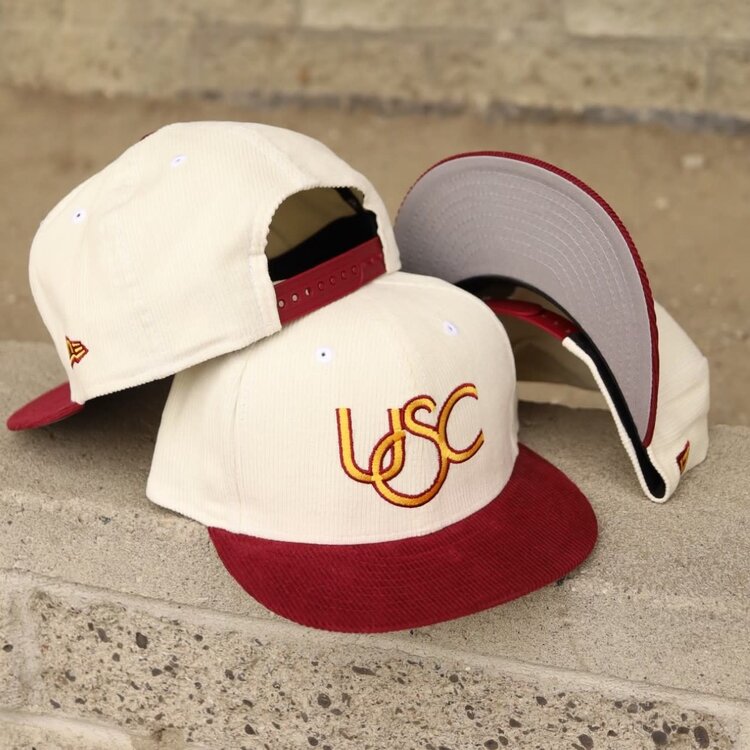 New Era USC Retro Cord Ivory/Cardinal 950