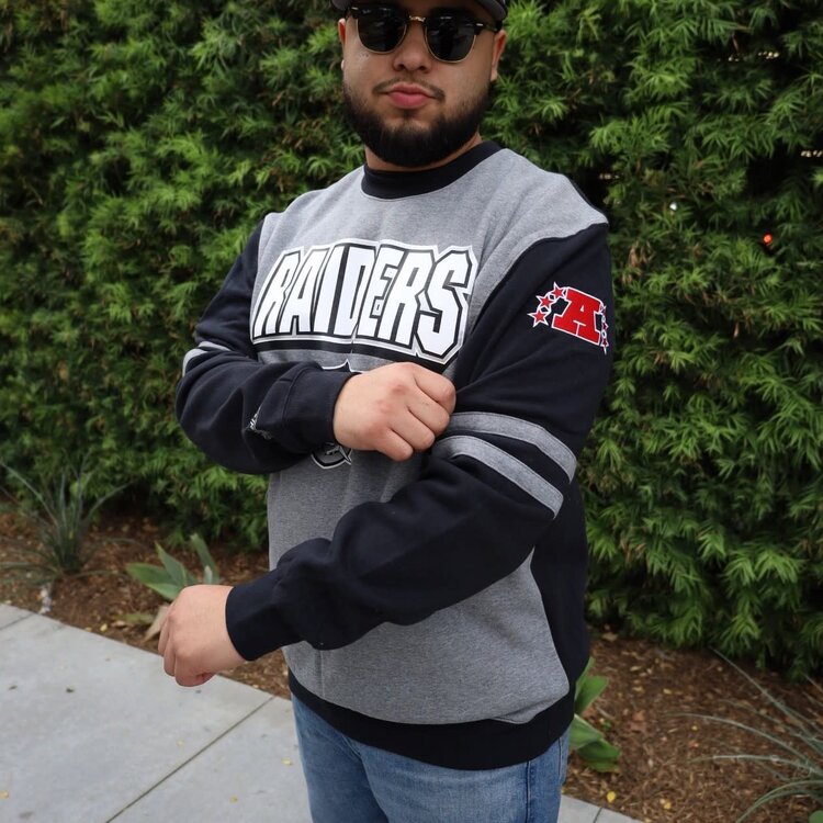 Mitchell and Ness NFL Raiders Men's M&N All Over Crew 2.0