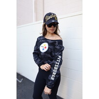 New Era Steelers W NE Black Camo P/O Crop