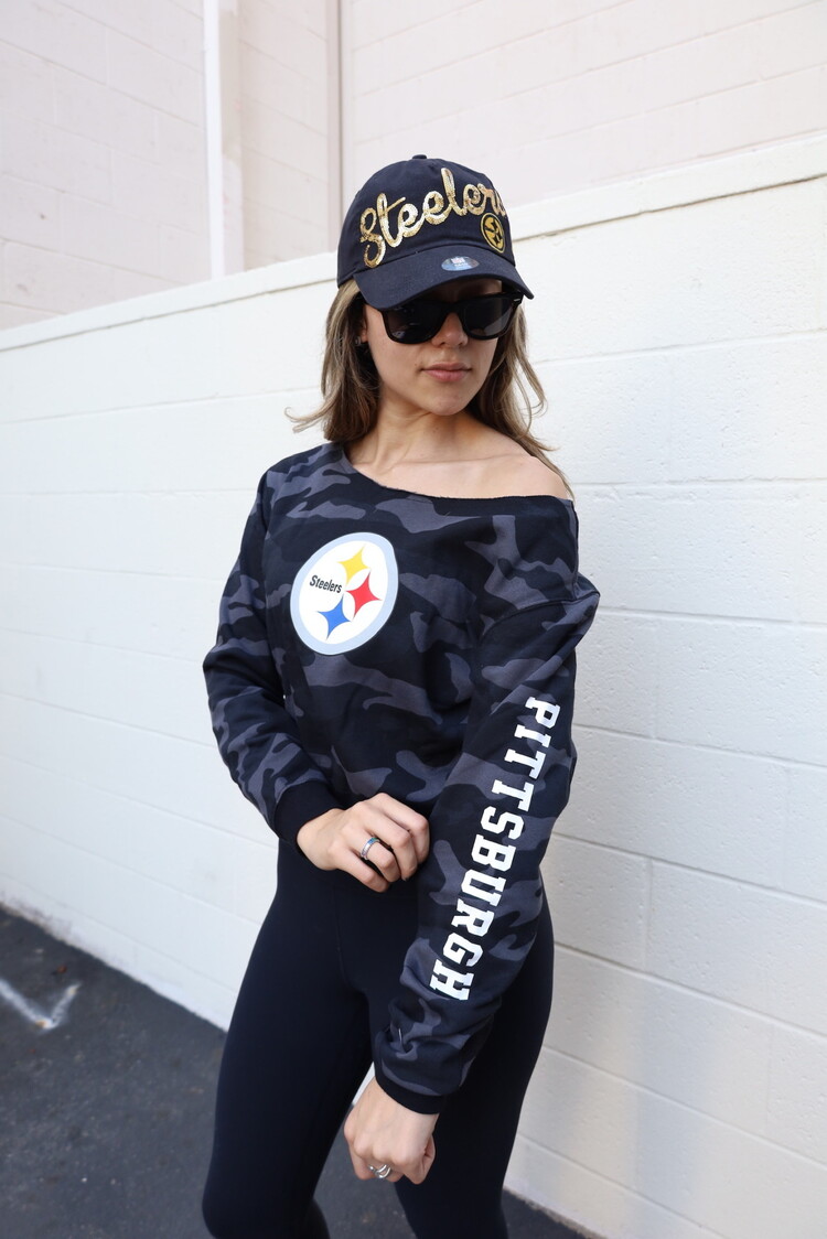 New Era Steelers W NE Black Camo P/O Crop