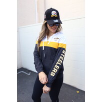 New Era Pittsburgh Steelers W NE F/Z Color Block Hoodie