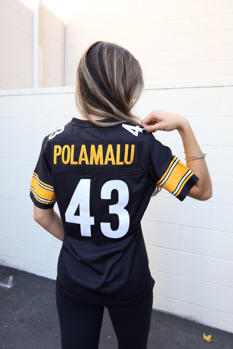 Mitchell and Ness NFL Steelers Women's Mitchell & Ness Troy Polamalu #43 Jersey Black