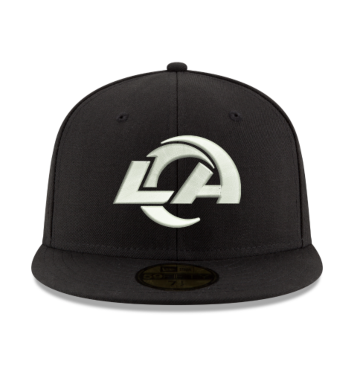 Los Angeles Rams Black White New Primary Logo New Era 5950 Fitted The Locker Room of Downey
