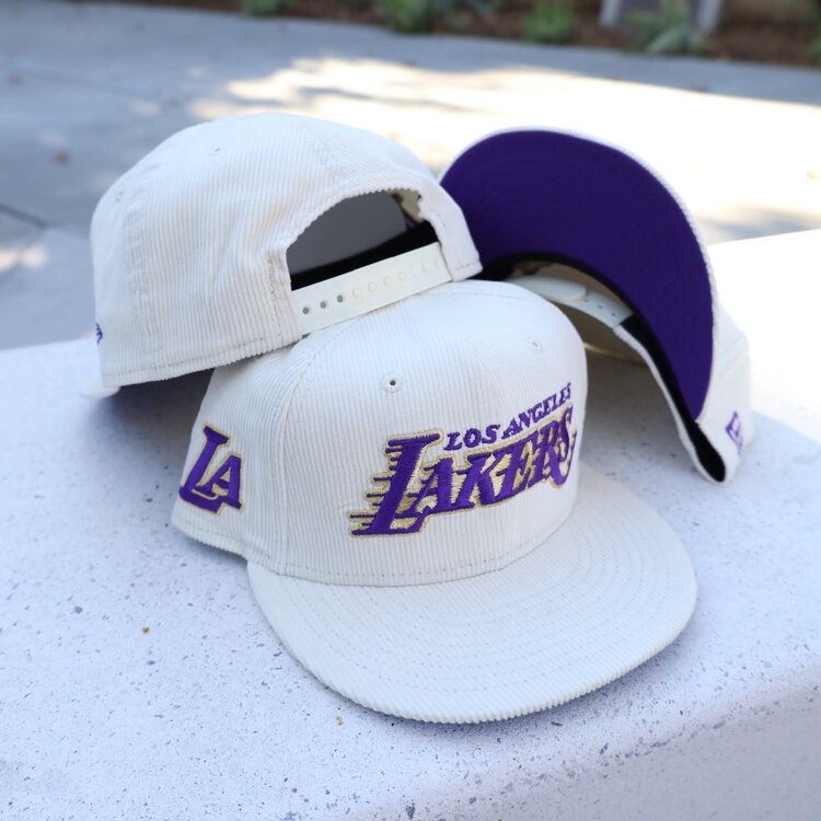 New Era Lakers Ivory Cord Purple UV 950