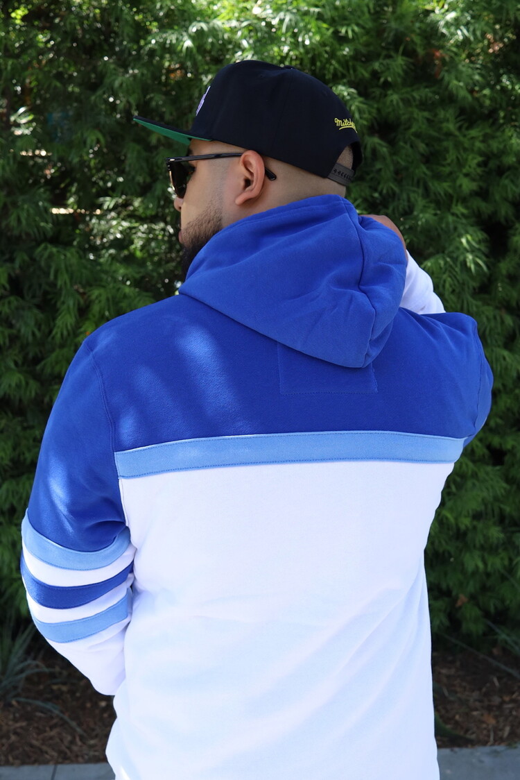 Mitchell and Ness LA Lakers Mitchell & Ness Head Coach Hoodie Royal/White