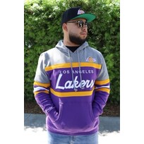 Mitchell and Ness LA Lakers Mitchell & Ness Head Coach Hoodie Purple/Gold