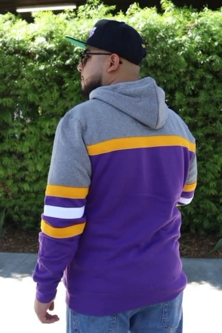 Mitchell and Ness LA Lakers Mitchell & Ness Head Coach Hoodie Purple/Gold