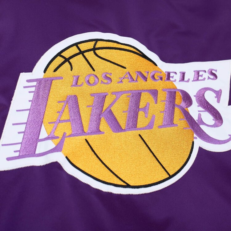 Mitchell and Ness LA Lakers M&N Heavyweight Satin Jacket Purple