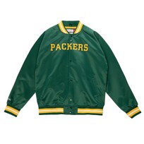 Mitchell and Ness Packers M&N Lightweight Satin Jacket Green