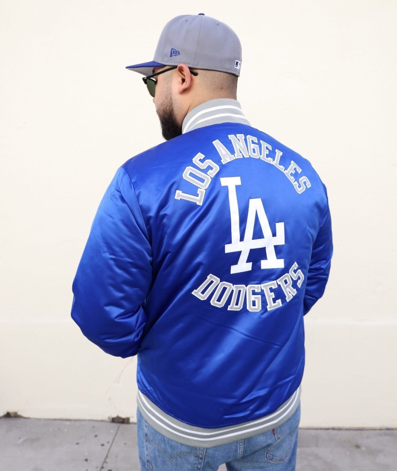 Mitchell and Ness LA Dodgers M&N Heavyweight Satin Jacket Royal