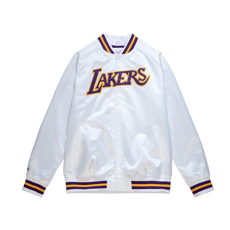 Mitchell and Ness LA Lakers M&N Lightweight Satin Jacket White