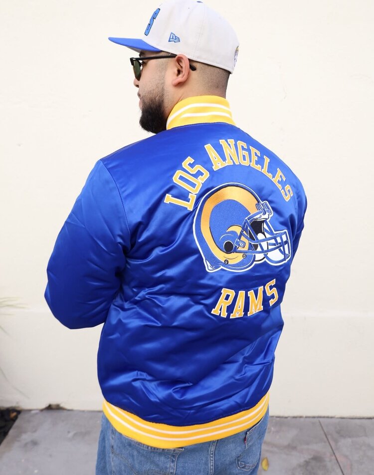Mitchell and Ness LA Rams M&N Royal Heavyweight Satin Jacket