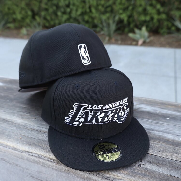 New Era Lakers Wordmark Black White