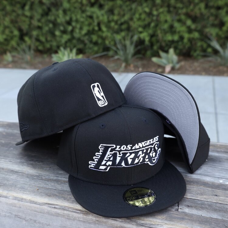 New Era Lakers Wordmark Black White