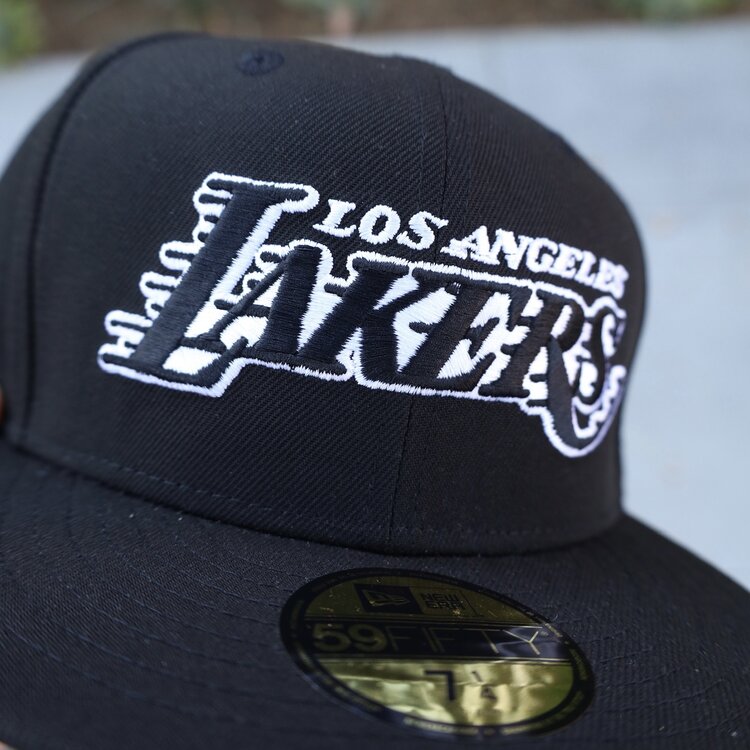New Era Lakers Wordmark Black White