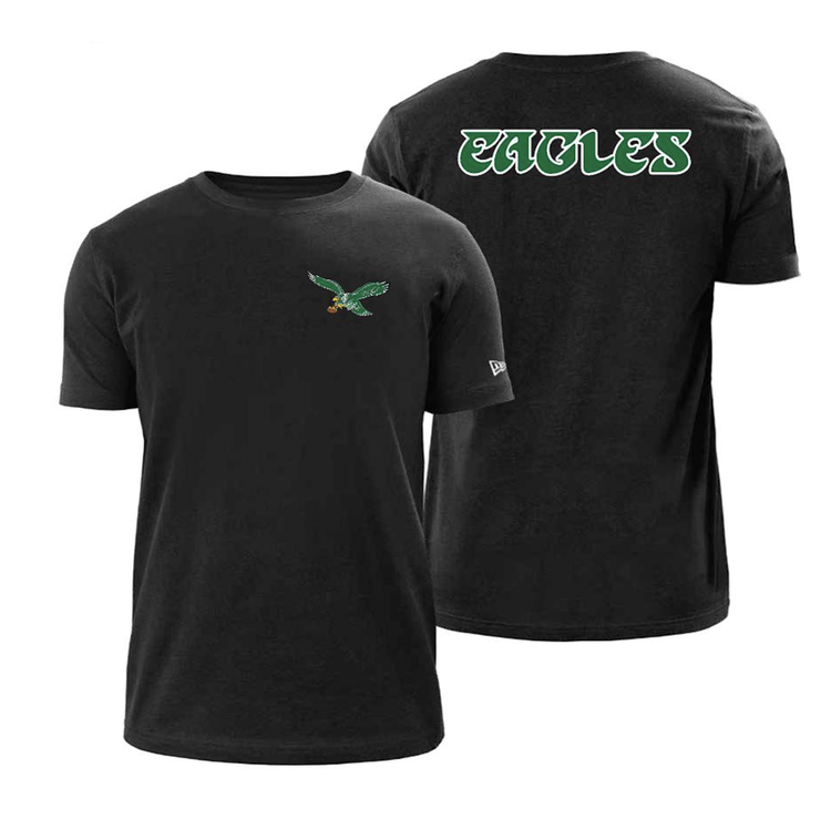 New Era Eagles NE Black Throwback Tee