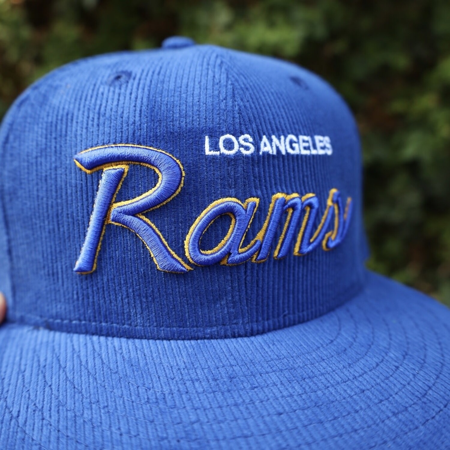 90s NFL ロサンゼルス ラムズ Vintage コーデュロイ キャップ